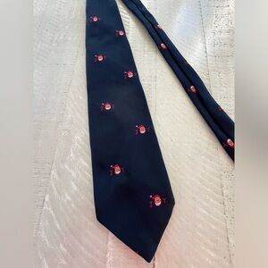 Vintage Men’s Joy Santa Novelty Neck Tie navy and red